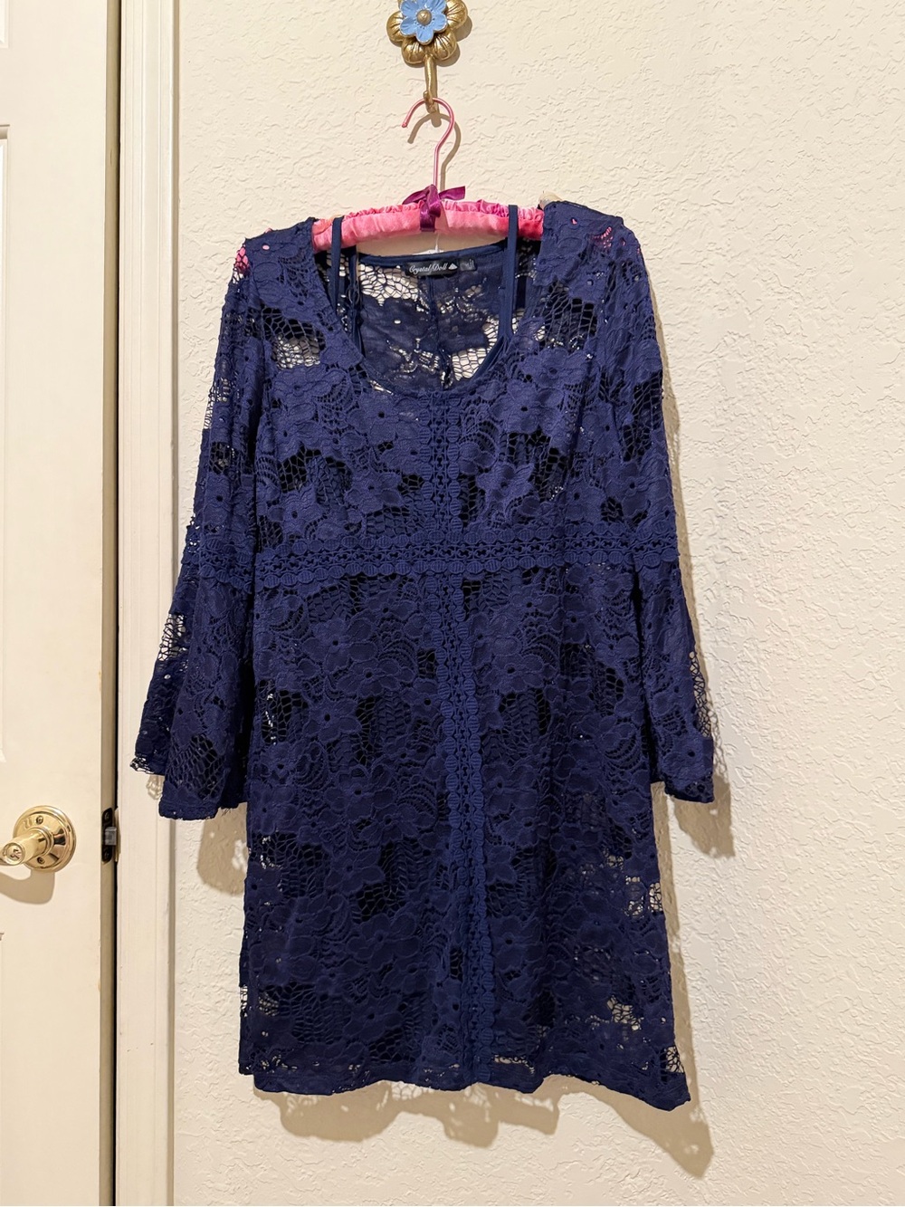Navy Lace Tunic Dress - Women